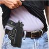 Black Genuine Leather OWB Holster for S&W M&P Full, Beretta 92FS, Taurus PT 92 Taurus PT24/7 - Resistant and Durable Leather Carry Holster - Comfortable Appendix - Maxx Carry Holsters view 2