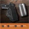 Black Genuine Leather OWB Holster for S&W M&P Full, Beretta 92FS, Taurus PT 92 Taurus PT24/7 - Resistant and Durable Leather Carry Holster - Comfortable Appendix - Maxx Carry Holsters view 4