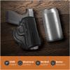 Black Genuine Leather OWB Holster for Ruger LC9, Khar 9 & 40's, SCCY, Glock 42 - Resistant and Durable Leather Carry Holster - Comfortable Appendix - Maxx Carry Holsters view 4