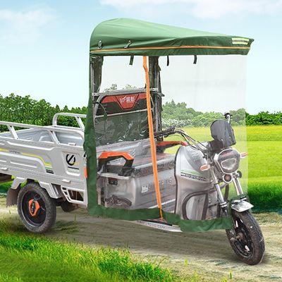 Adult Tricycle Cover,Ideal for Heavy Duty Electric Tricycle,Motorcycles or SANBENGZI Outdoor Riding, 3-Wheel Bike Riding from Rain,Dust,and Sun ( Color : Green , Size : 100cm/39.4in )