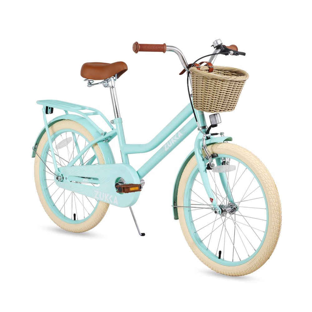 20 Inch Girl Bike with Basket, Kids' Bicycles Girls Bikes Ages 7-13, Single Speed Girls Bikes with Carbon Steel Frame & Adjustable Seat Height, Multiple Colors