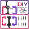 BUCKLOS MTB Crankset Square Taper with 22/24/26/32/38/42/44T Chainring Set and MTB Flat Nylon Bicycle Pedal with Large Platform -Non-Slip Colorful Pedals view 2