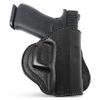 Black Genuine Leather OWB Holster for Glock 43 - Resistant and Durable Leather Carry Holster - Comfortable Appendix - Maxx Carry Holsters view 1