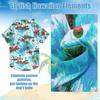 1Pcs Pet Shirts Hawaiian Pet Dog Polo T-Shirts Hawaiian Pet Clothes Beach Coconut Tree Print Pet Summer Shirt (S,Blue) view 2