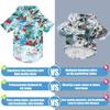 1Pcs Pet Shirts Hawaiian Pet Dog Polo T-Shirts Hawaiian Pet Clothes Beach Coconut Tree Print Pet Summer Shirt (S,Blue) view 4