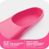 CAPAS Swim Training Fins Comfortable Silicone Lap Swimming Short Blade Floating Flippers with Mesh Bag for Kids Adult Men Women Build Leg Strength (Warm Pink, XS (US Male 3.5-5 US Female 4.5-6)) view 3