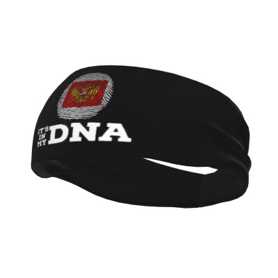 Coat of Arms of The Russian Federation It's in My DNA Headbands for Women Men Breathable Sports Headband Outdoor Interior Sports Wicking Hair Ties Leisure Hair Bands