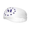 Flag of Madrid, Iowa Headbands for Women Men Breathable Sports Headband Outdoor Interior Sports Wicking Hair Ties Leisure Hair Bands view 1