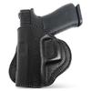 Black Genuine Leather OWB Holster for Glock 43 - Resistant and Durable Leather Carry Holster - Comfortable Appendix - Maxx Carry Holsters view 1
