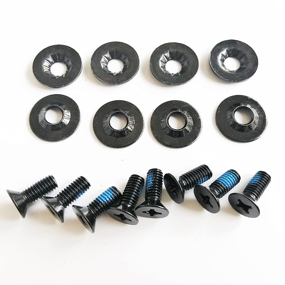DUERDU Set of Snowboard Binding Screw Silver/Black Fits Snow Board Bindings Ski Accessories Outdoor Sport Parts Replacement//306