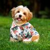 1Pcs Pet Shirts Hawaiian Pet Dog Polo T-Shirts Hawaiian Pet Clothes Beach Coconut Tree Print Pet Summer Shirt (XL,White) view 4