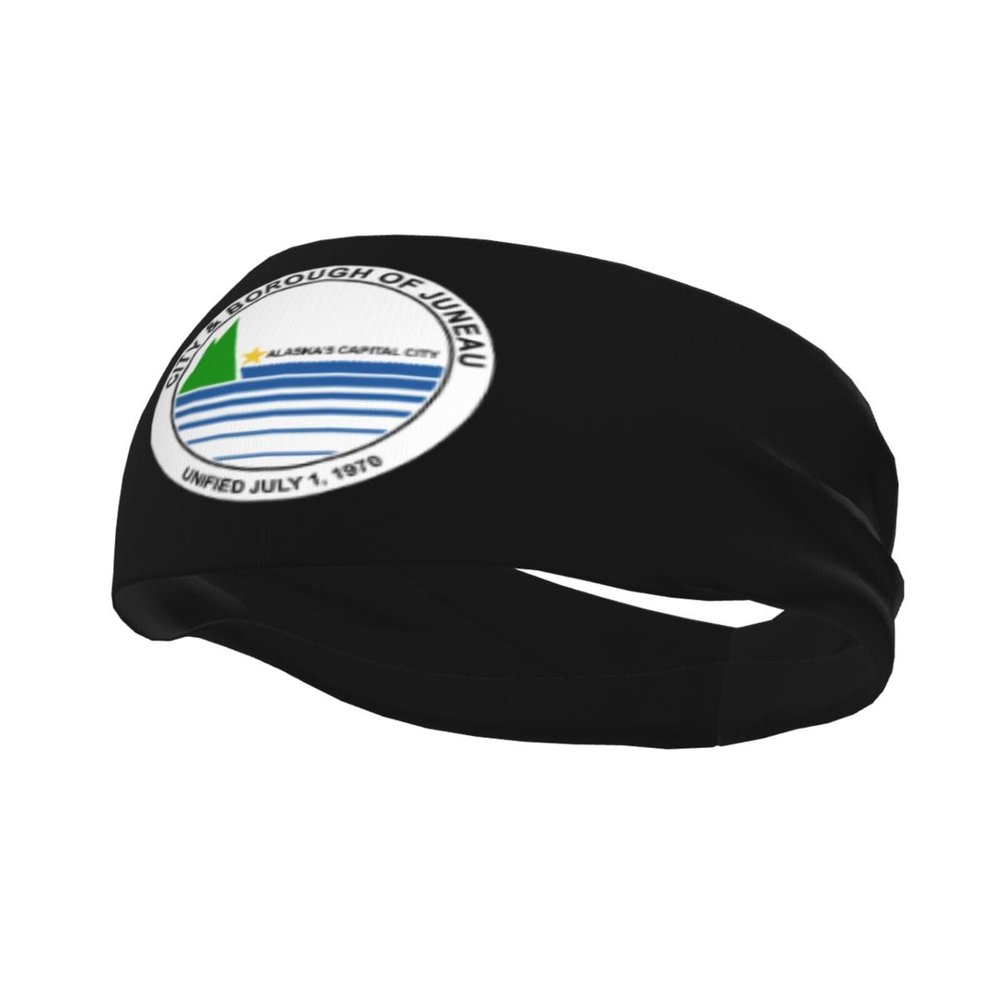 Seal of Juneau, Alaska Headbands for Women Men Breathable Sports Headband Outdoor Interior Sports Wicking Hair Ties Leisure Hair Bands