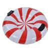 TANIQIACA Round Winter Snow Tube Adult PVC Inflatable Skiing Ring with 2 Handles for Outdoor Snowboarding Red White Durable Impact Resistant and Cold Resistant view 3