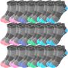 Bemeol Girls Socks 18 Pairs Ankle Socks for Girl Cotton Sports Athletic Low Cut Running Sock(7-10 Years) view 1