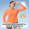 Pioneer Camp Women's UPF 50+ Sun Shirts Long Sleeve UV Protection Rash Guard Lightweight Quick Dry SPF Hiking Tops Outdoor Horizon Blue view 4