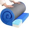 HOMBYS Portable Memory Foam Camping Mattress for Outdoor Sleeping, 3" Thick Waterproof Roll Up Camping Mattress Pad Mat for Travel Truck Bed Tent (Navy Blue, Small Single-72"x24"x3") view 1