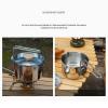 1L Camping Cooking Pot, Stainless Steel Camping Cooking Kettle with Foldable Handle and Lid, Portable Picnic Stove Cookware Campfire Cooking Pots Pan for Hiking Outdoor Cooking Picnic view 4