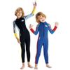 Boys Girls Wetsuit Set 2.5mm Long Sleeve Front Zip Thermal Wetsuit Swimsuits for Surfing Dive Snorkeling Water Sports view 2