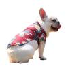 1Pcs Pet Shirts Hawaiian Pet Dog Polo T-Shirts Hawaiian Pet Clothes Beach Coconut Tree Print Pet Summer Shirt (M,Red) view 1