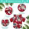 1Pcs Pet Shirts Hawaiian Pet Dog Polo T-Shirts Hawaiian Pet Clothes Beach Coconut Tree Print Pet Summer Shirt (M,Red) view 2