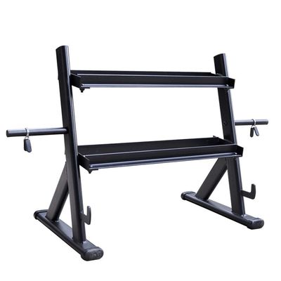 Fitness Dumbbell Rack 2 Tier Metal Steel Home Workout Dumbbell Weight Rack Storage Stand Barbell Rack Multifunctional Weight Rack For Dumbbells Dumbbell Holder