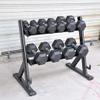 Fitness Dumbbell Rack 2 Tier Metal Steel Home Workout Dumbbell Weight Rack Storage Stand Barbell Rack Multifunctional Weight Rack For Dumbbells Dumbbell Holder view 4