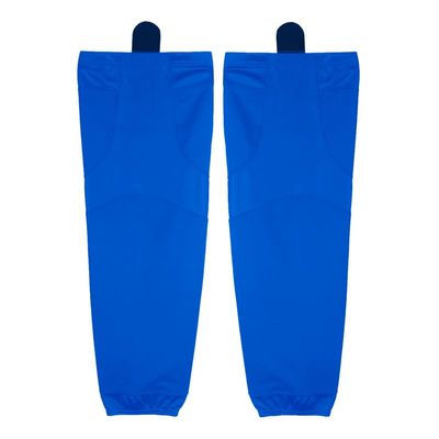 PEAR SOX Stock Polyester Pro-Mesh Ice Hockey Solid Socks for Senior, Junior Athletes - Breathable Mesh Inserts, Two Sewn-in Straps, Ergonomic Fit Elastic Ankle (Royal, Medium)