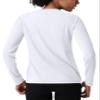 Pioneer Camp Women's UV Sun Protection SPF Shirt V Neck UPF 50+ Long Sleeve Workout Tops Quick Dry Rash Guard Hiking Running White view 2