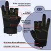 Seibertron S.O.L.A.G-T Tactical Three Fingerless Gloves - Water Resistant Impact Protection Outdoor Sports Gloves Black L view 4