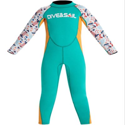 Boys Girls Wetsuit Set 2.5mm Long Sleeve Front Zip Thermal Wetsuit Swimsuits for Surfing Dive Snorkeling Water Sports