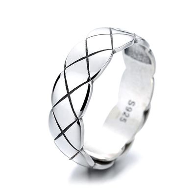 WCB1FPu S925 Silver Rings Women's Personality Rings Vintage Adjustable Crow's Feet Rings Sterling Silver Personality Rings