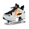 Roller Skate Shoes Unisex Shoes with Wheels That Pop Out 2-in-1 Skate Shoes & Sneakers Shoes That Turn Into Roller Skates Gift for Kids Boys Girls Men and Women view 1