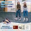 Roller Skate Shoes Unisex Shoes with Wheels That Pop Out 2-in-1 Skate Shoes & Sneakers Shoes That Turn Into Roller Skates Gift for Kids Boys Girls Men and Women view 2