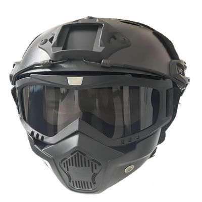 Tactical Airsoft Fast Helmet PJ Type/Removable Face Mask Motorcycle Goggles, for Paintball Outdoor Sports Hunting Shooting