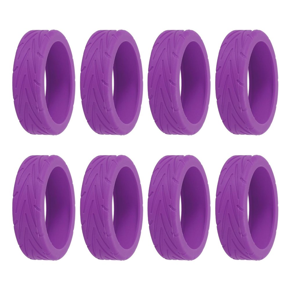 PATIKIL Luggage Wheels Covers, 8Pcs Luggage Wheel Protector Covers Silicone Suitcase Wheel Covers for Suitcase Most 8-Spinner Wheels Caster, Purple