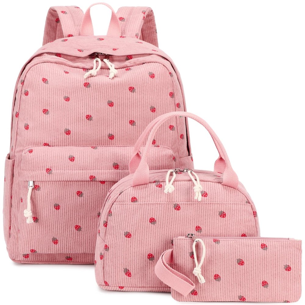 Bluboon School Backpack Teens Girls Boys Kids School Bags Bookbag with Lunch bag pencil pouch