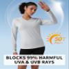 Pioneer Camp Women's UV Sun Protection SPF Shirt V Neck UPF 50+ Long Sleeve Workout Tops Quick Dry Rash Guard Hiking Running Light Grey view 3