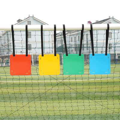 Eco Walker Soccer Goal Shooting Target Discs, Set of 4 (12 inch / 30 cm) Reactive Accuracy & Agility Targets with Adjustable Straps, Double as Flat Markers for Lacrosse, Hockey, Soccer & Baseball