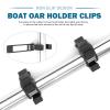 4 Pack Boat Hook Holder Replacement for SOF-LOC Gaff Hook Holder with Rubber Spring Strap, Marine Holder Clips Fits for Boat Hook, Paddle Holder, Oar Mounts, Boat Net, Gaff, Push Pole, Anchor Pole. view 4