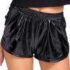 GOKKILRW Women's Metallic Shorts Elastic Waist Summer Sparkly Hot Outfit Shiny Leather Short Pants Loose Solid Disco Shorts view 1