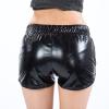 GOKKILRW Women's Metallic Shorts Elastic Waist Summer Sparkly Hot Outfit Shiny Leather Short Pants Loose Solid Disco Shorts view 4
