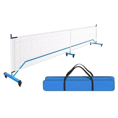 EABWLLPY Portable Pickleball Net Set 22ft, High Tenacity Tennis Net with Stand, for Indoor Outdoor Park Sports Field (Color : Pulley Blue, Size : 6.7x0.92m/22x3ft)
