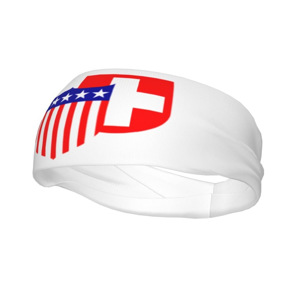 Flag of Highland, Illinois Headbands for Women Men Breathable Sports Headband Outdoor Interior Sports Wicking Hair Ties Leisure Hair Bands