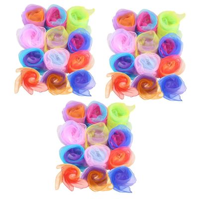 LIFKOME 36pcs Gradient Juggling Dance Scarves for Boys and Girls Performance and Decoration Soft Gauze Random Colors for Play Dance Groups and Stage Props