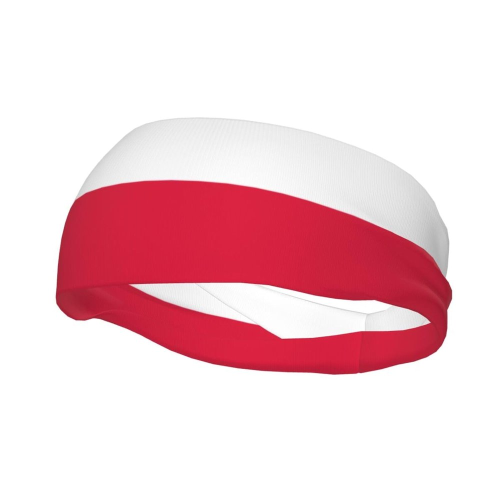 Flag of Poland Headbands for Women Men Breathable Sports Headband Outdoor Interior Sports Wicking Hair Ties Leisure Hair Bands