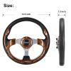 AIPSET Golf Cart Steering Wheel and Adapter Kit Compatible with EZGO RXV/TXT Model, Easy Installation - Woodgrain view 4