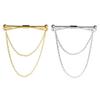 2PCS Tassel Chain Brooch Collar Cravat Pin Necktie Collar Bar Tie Shirt Tie Clip Tie Chain Shirt Collar Chain Stick Pin Brooch view 1