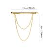 2PCS Tassel Chain Brooch Collar Cravat Pin Necktie Collar Bar Tie Shirt Tie Clip Tie Chain Shirt Collar Chain Stick Pin Brooch view 2