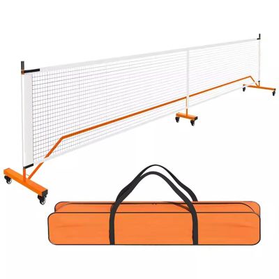 EABWLLPY Portable Pickleball Net Set 22ft, High Tenacity Tennis Net with Stand, for Indoor Outdoor Park Sports Field (Color : Pulley Orange, Size : 6.7x0.92m/22x3ft)
