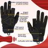 Seibertron S.O.L.A.G-HI 2.0 Half Index Finger Tactical Gloves - Water Resistant Impact Gloves for Airsoft, Hunting, and Hiking Black XS view 3